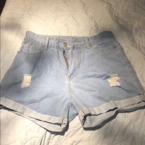Mom style jean shorts